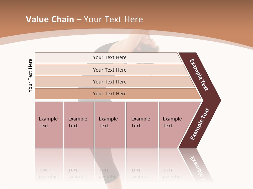 A Woman Doing A Yoga Pose On A White Background PowerPoint Template