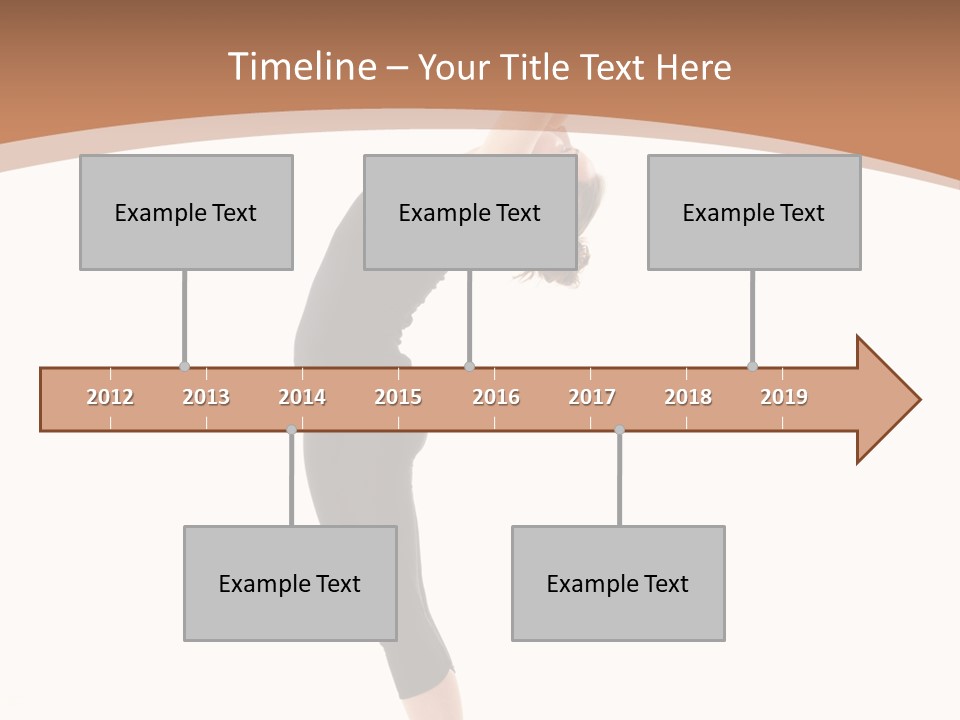 A Woman Doing A Yoga Pose On A White Background PowerPoint Template