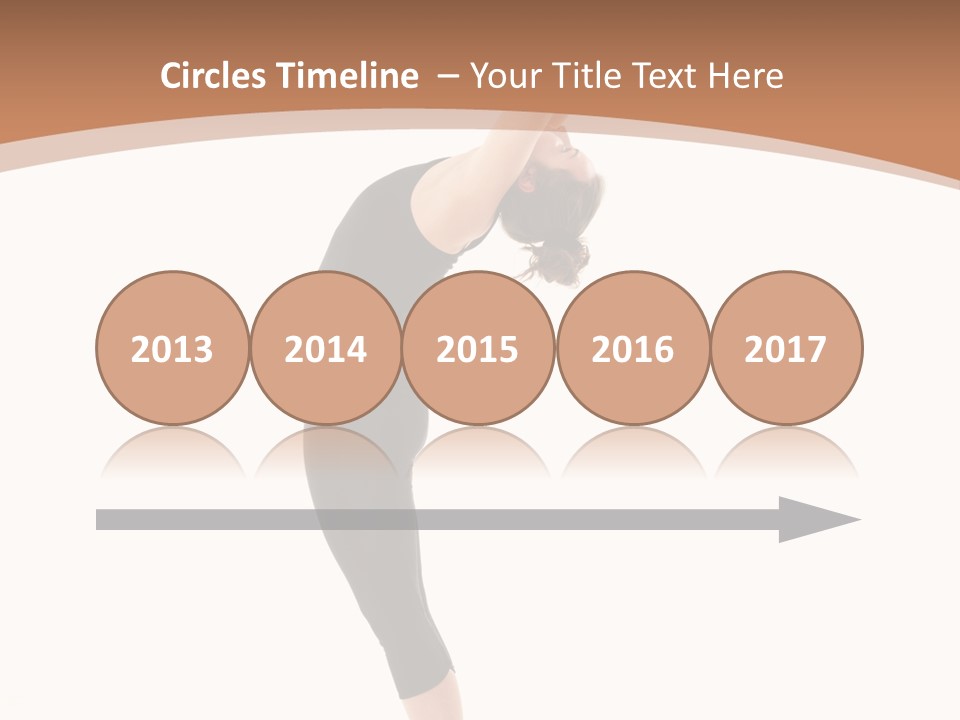 A Woman Doing A Yoga Pose On A White Background PowerPoint Template