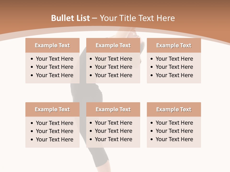 A Woman Doing A Yoga Pose On A White Background PowerPoint Template