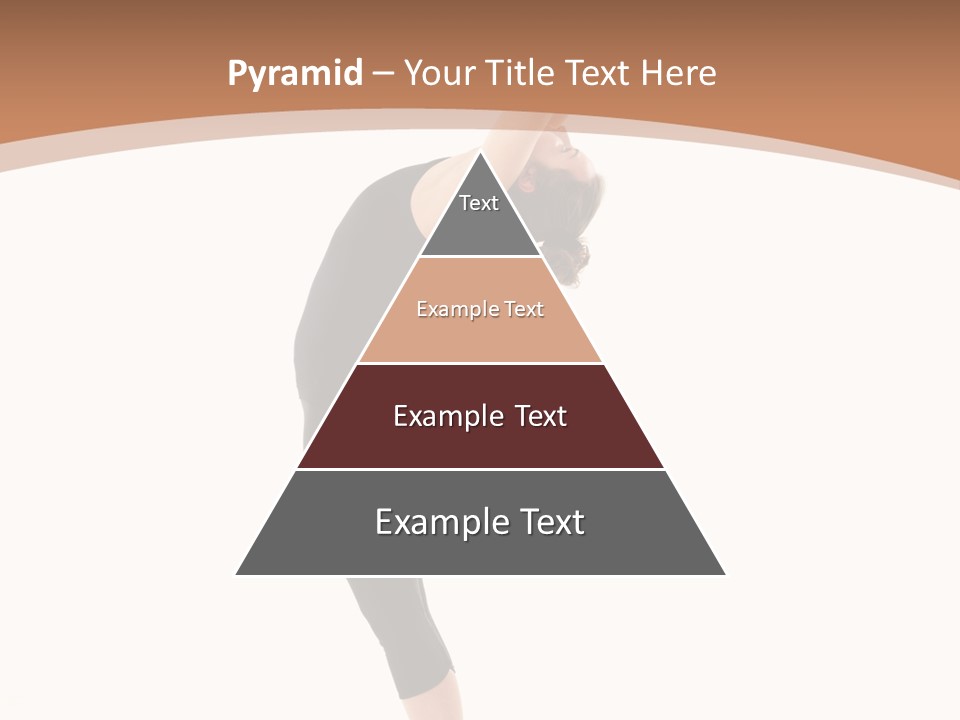 A Woman Doing A Yoga Pose On A White Background PowerPoint Template