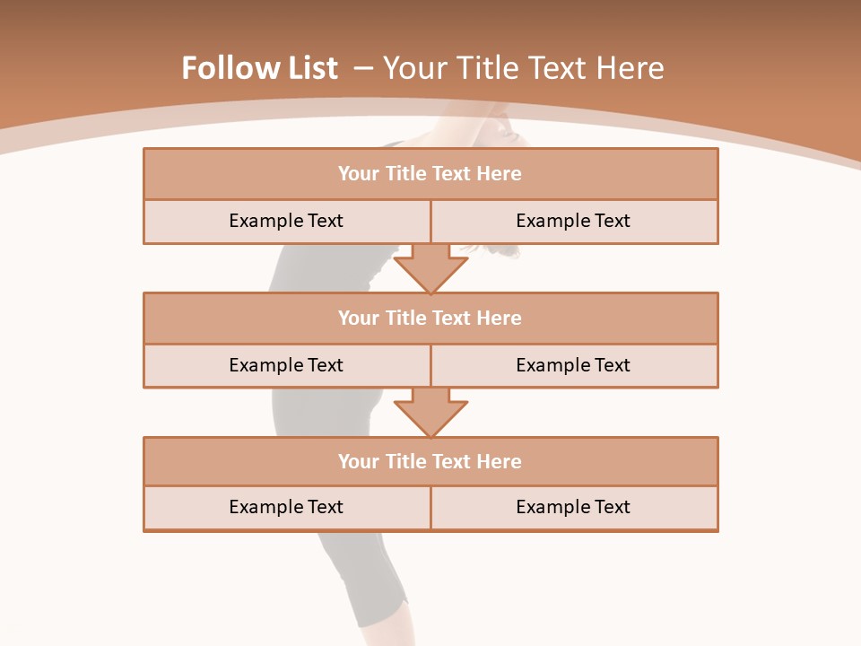 A Woman Doing A Yoga Pose On A White Background PowerPoint Template