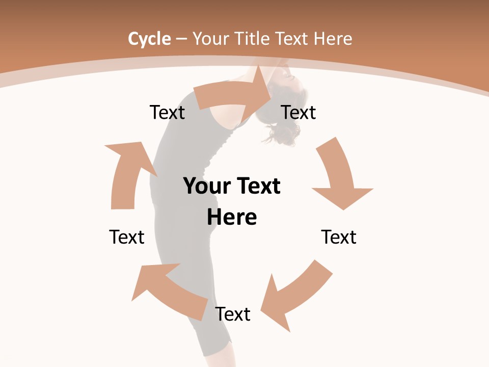 A Woman Doing A Yoga Pose On A White Background PowerPoint Template