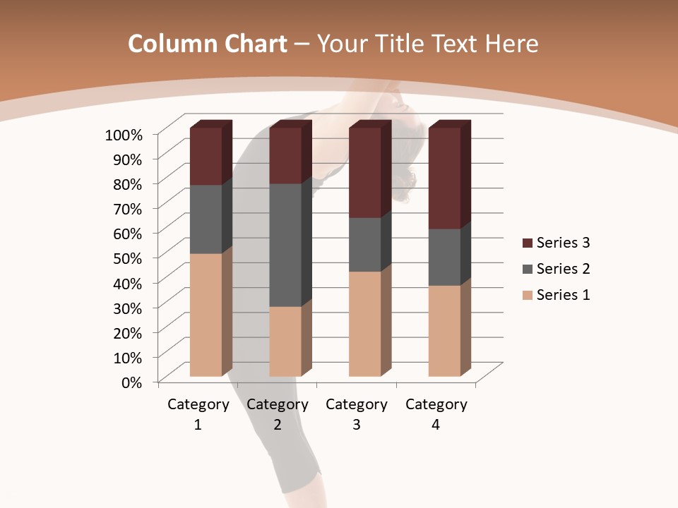 A Woman Doing A Yoga Pose On A White Background PowerPoint Template