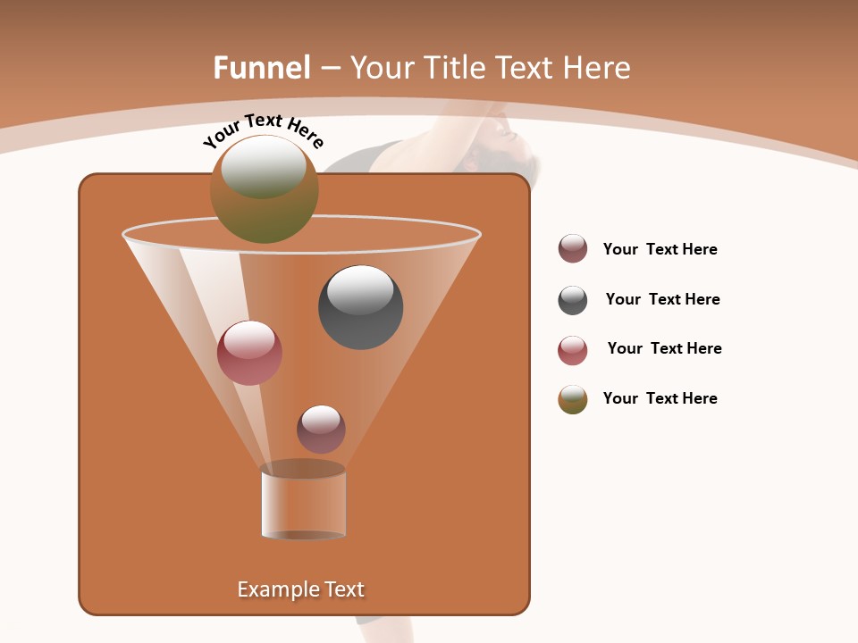 A Woman Doing A Yoga Pose On A White Background PowerPoint Template