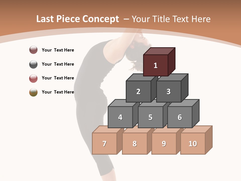 A Woman Doing A Yoga Pose On A White Background PowerPoint Template