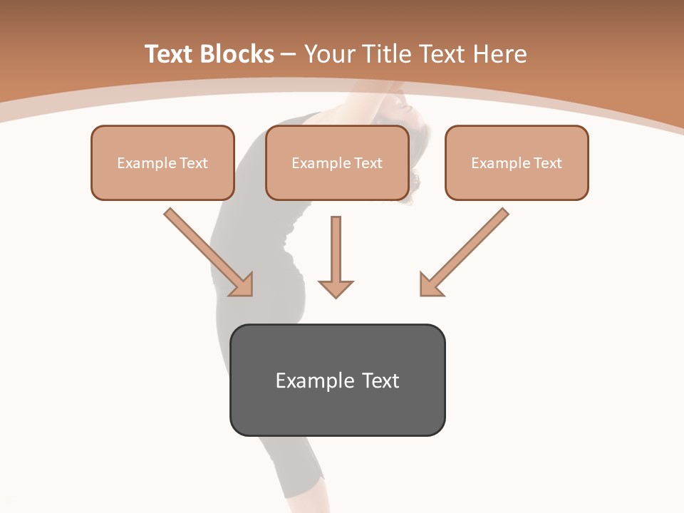 A Woman Doing A Yoga Pose On A White Background PowerPoint Template