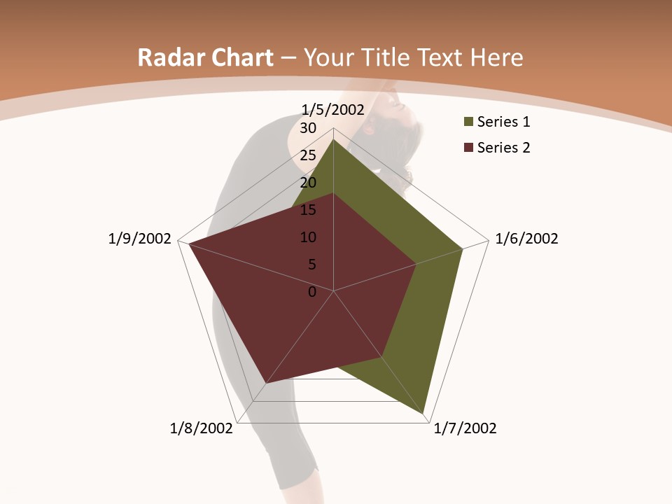 A Woman Doing A Yoga Pose On A White Background PowerPoint Template