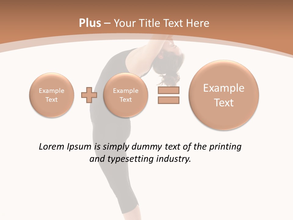 A Woman Doing A Yoga Pose On A White Background PowerPoint Template
