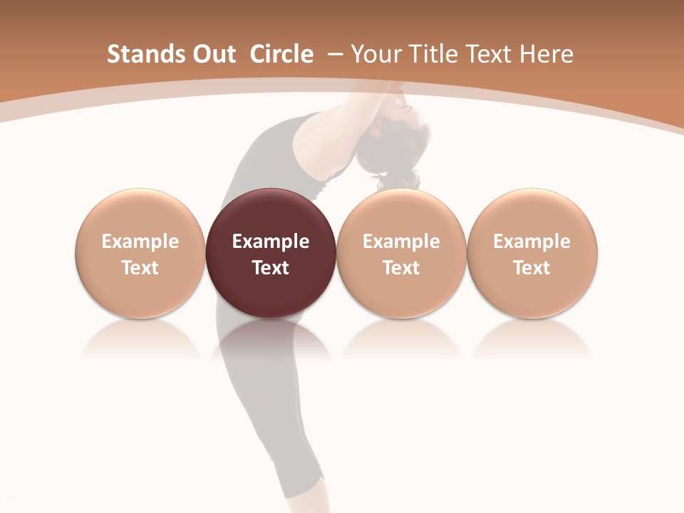 A Woman Doing A Yoga Pose On A White Background PowerPoint Template