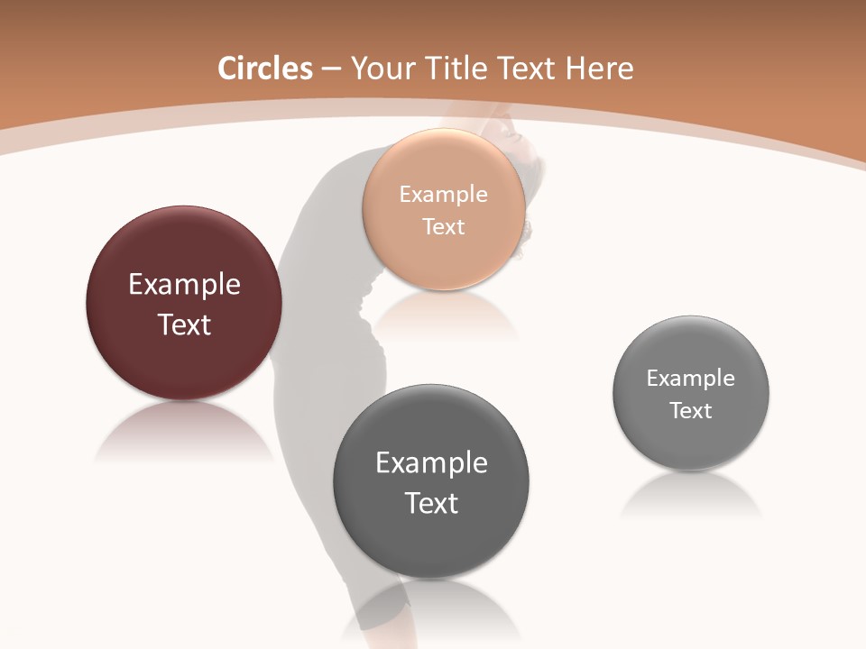 A Woman Doing A Yoga Pose On A White Background PowerPoint Template