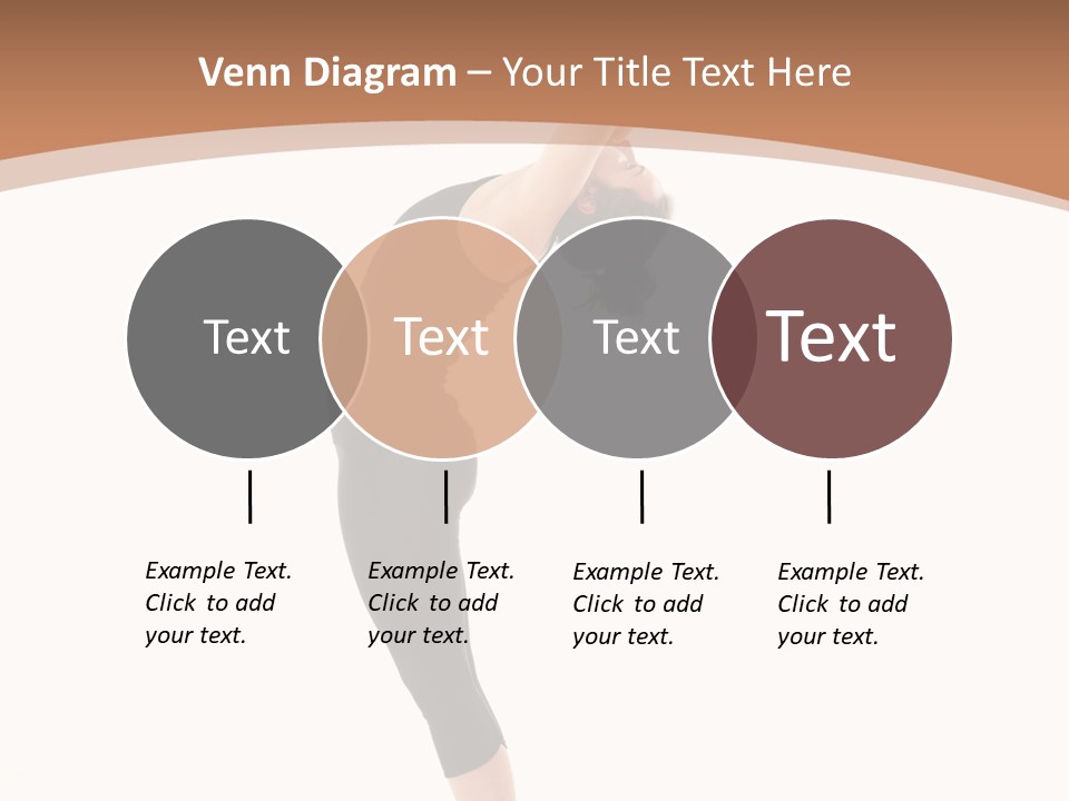 A Woman Doing A Yoga Pose On A White Background PowerPoint Template