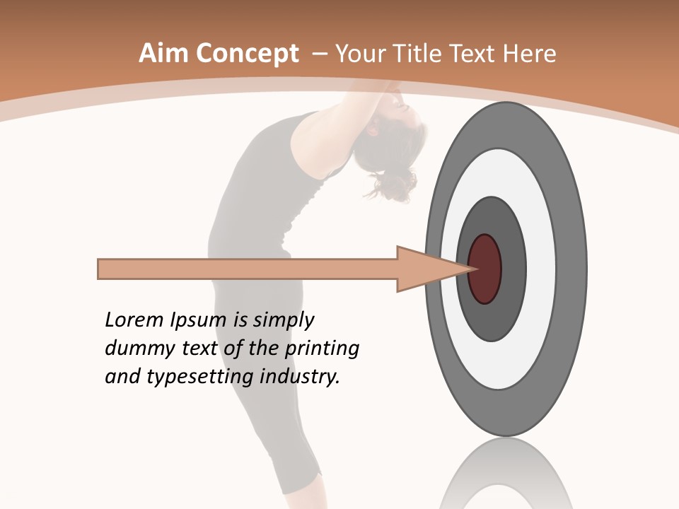 A Woman Doing A Yoga Pose On A White Background PowerPoint Template