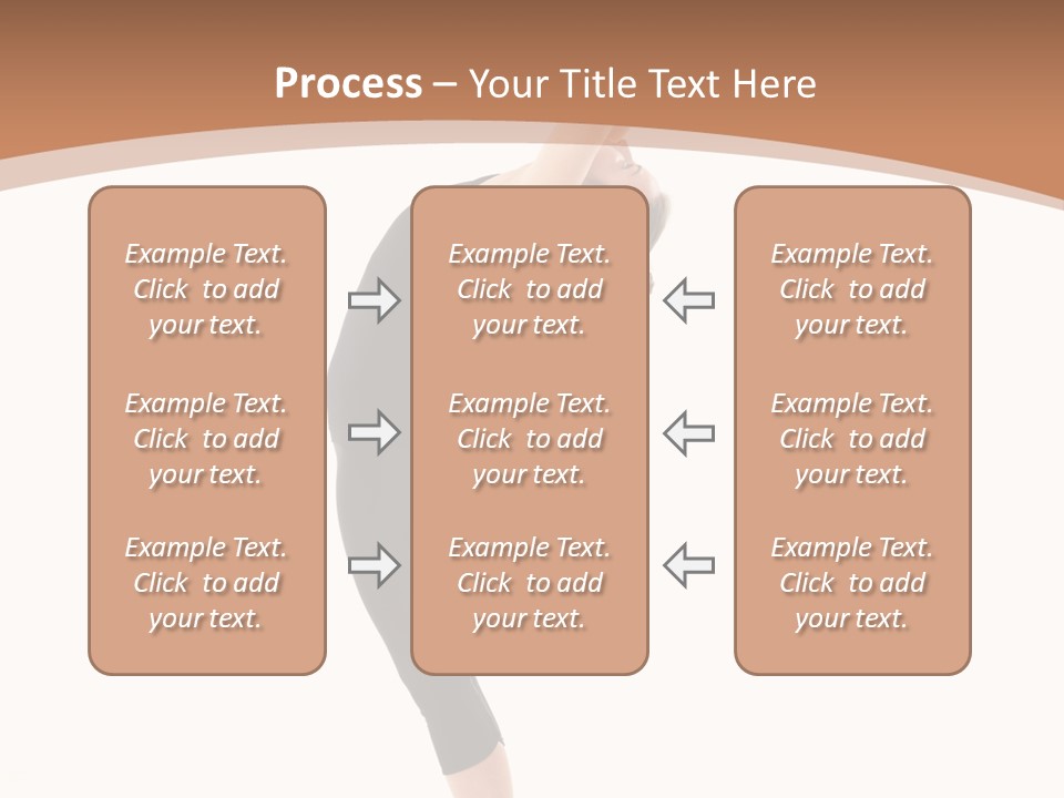A Woman Doing A Yoga Pose On A White Background PowerPoint Template