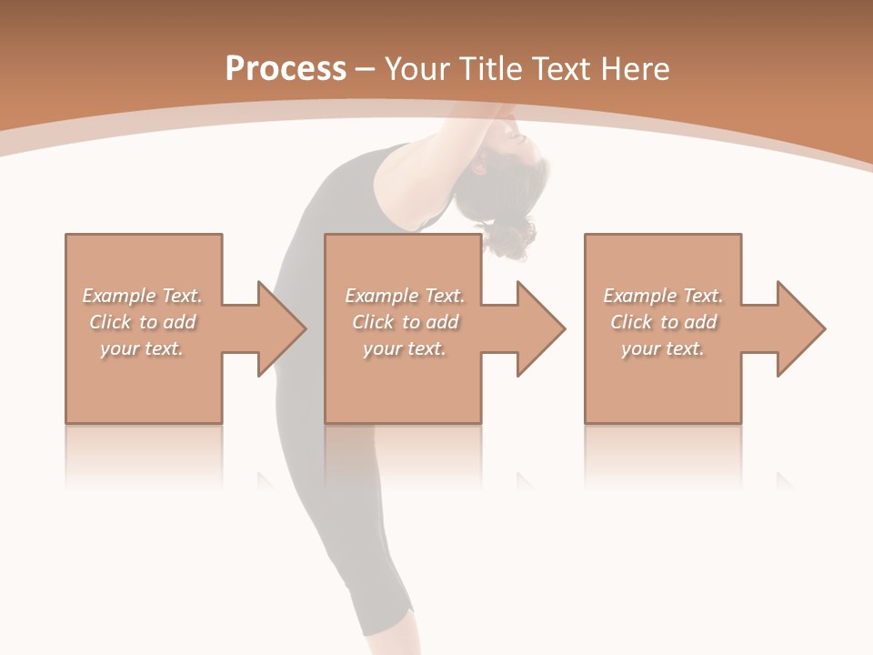 A Woman Doing A Yoga Pose On A White Background PowerPoint Template