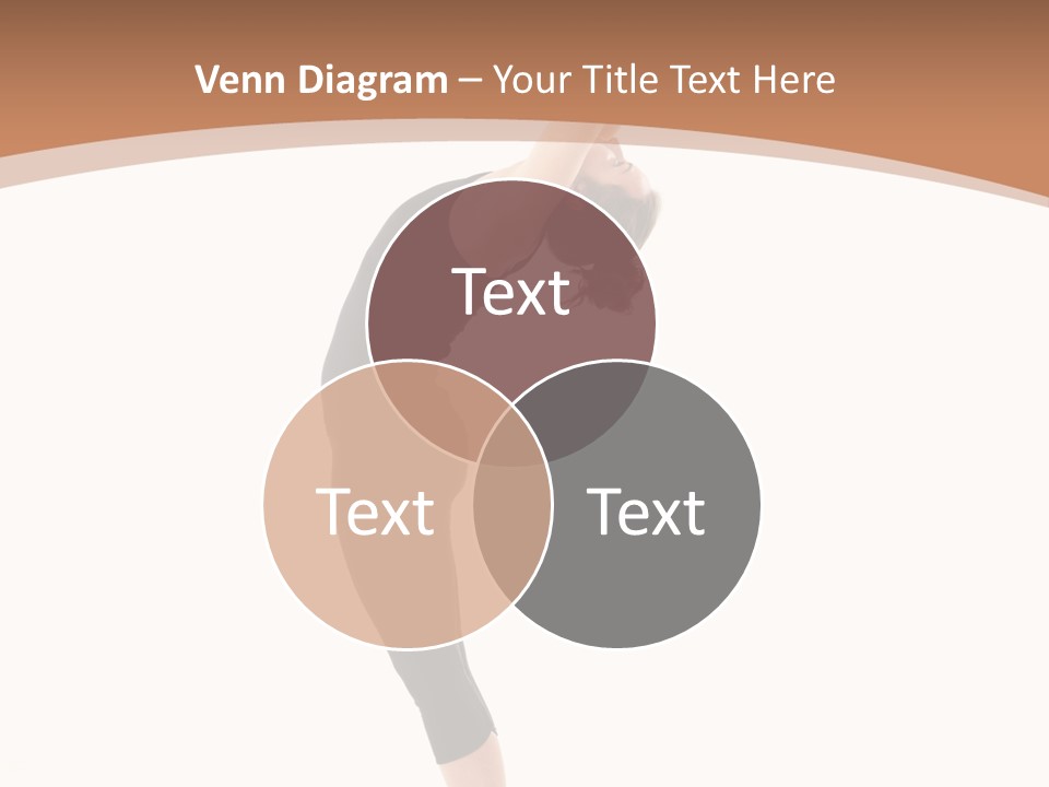 A Woman Doing A Yoga Pose On A White Background PowerPoint Template