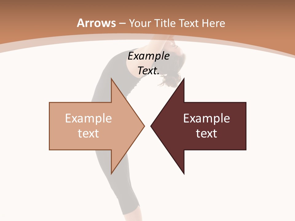 A Woman Doing A Yoga Pose On A White Background PowerPoint Template