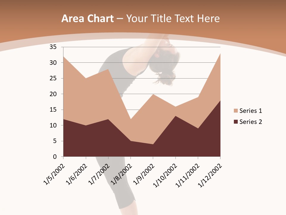 A Woman Doing A Yoga Pose On A White Background PowerPoint Template