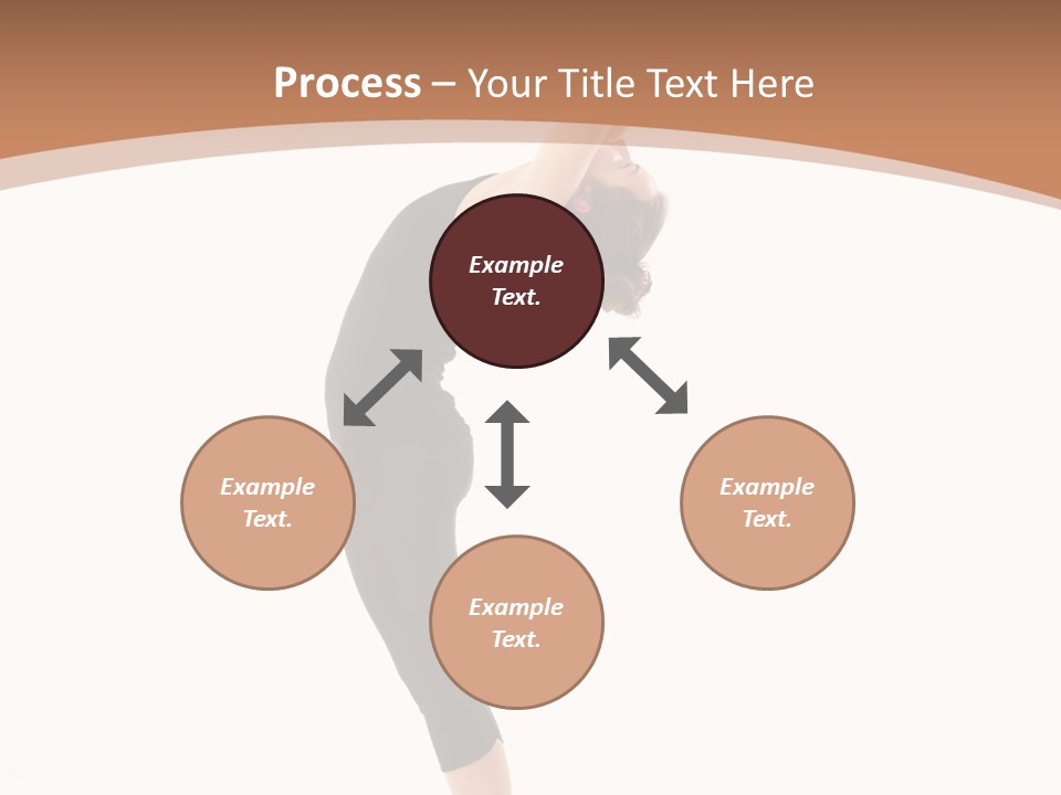 A Woman Doing A Yoga Pose On A White Background PowerPoint Template