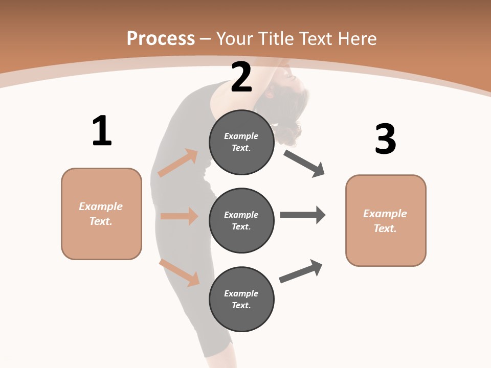 A Woman Doing A Yoga Pose On A White Background PowerPoint Template