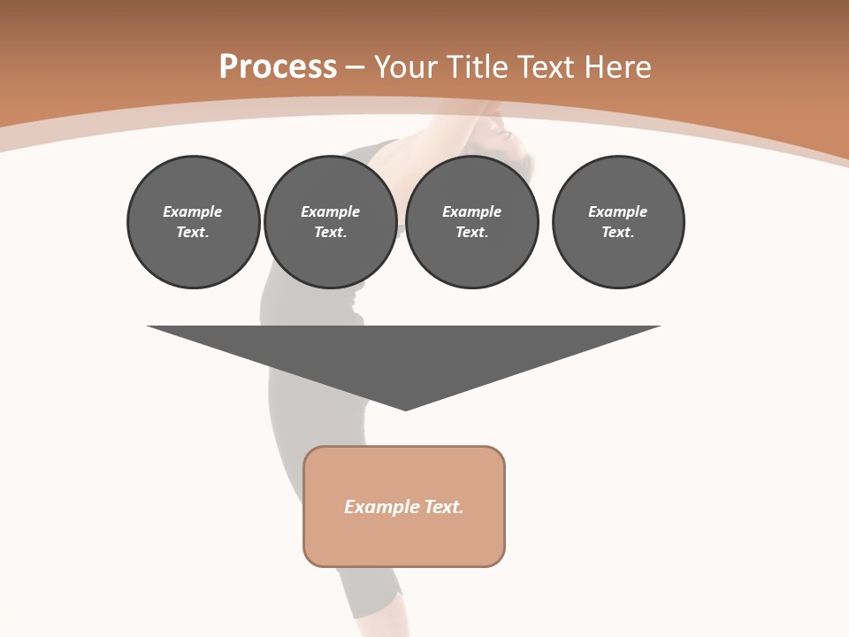 A Woman Doing A Yoga Pose On A White Background PowerPoint Template