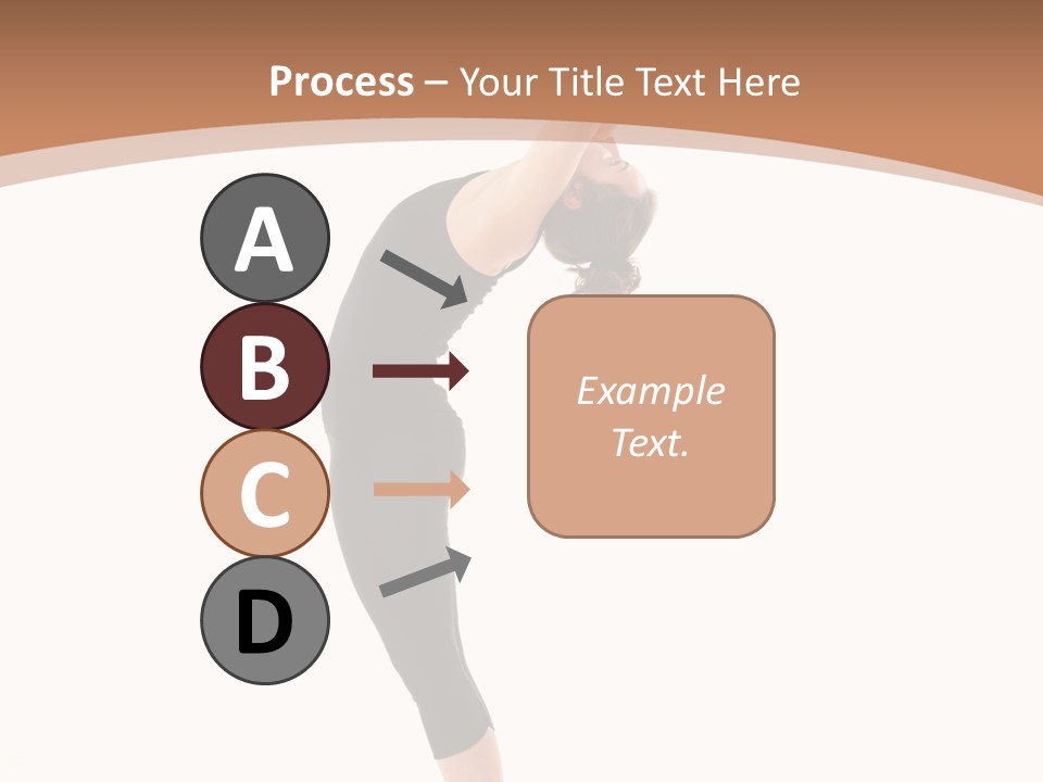 A Woman Doing A Yoga Pose On A White Background PowerPoint Template