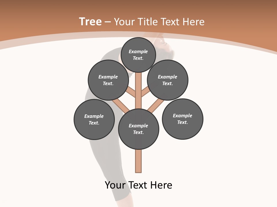 A Woman Doing A Yoga Pose On A White Background PowerPoint Template