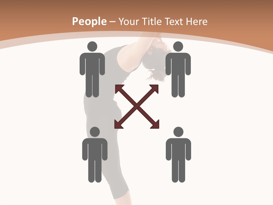 A Woman Doing A Yoga Pose On A White Background PowerPoint Template