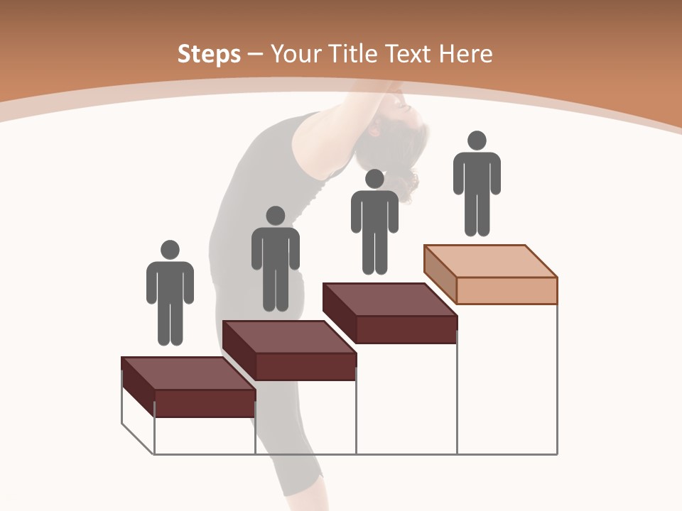 A Woman Doing A Yoga Pose On A White Background PowerPoint Template