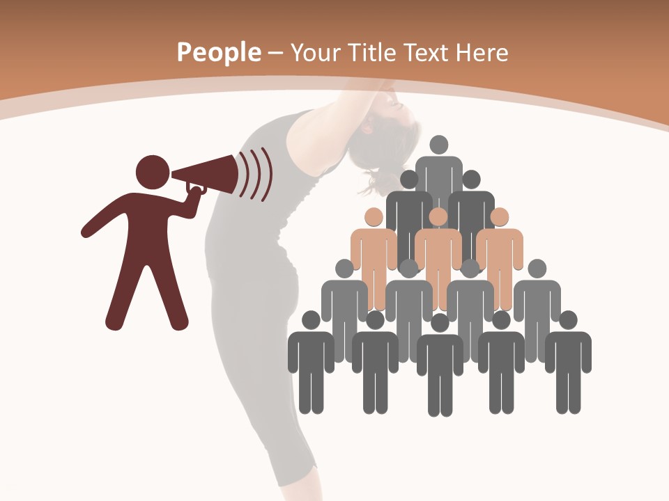 A Woman Doing A Yoga Pose On A White Background PowerPoint Template