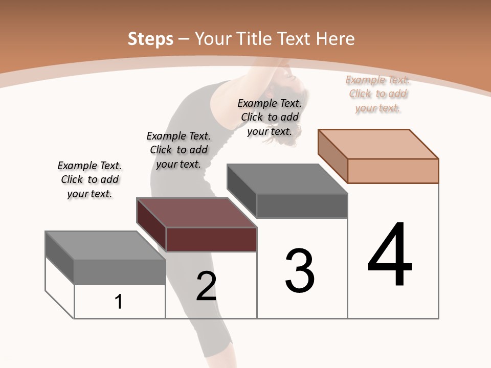 A Woman Doing A Yoga Pose On A White Background PowerPoint Template