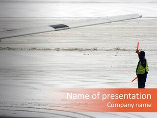 Airplane Air Snow PowerPoint Template