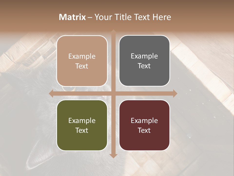 Catnip Ears On The Top Cat With Big Eyes PowerPoint Template