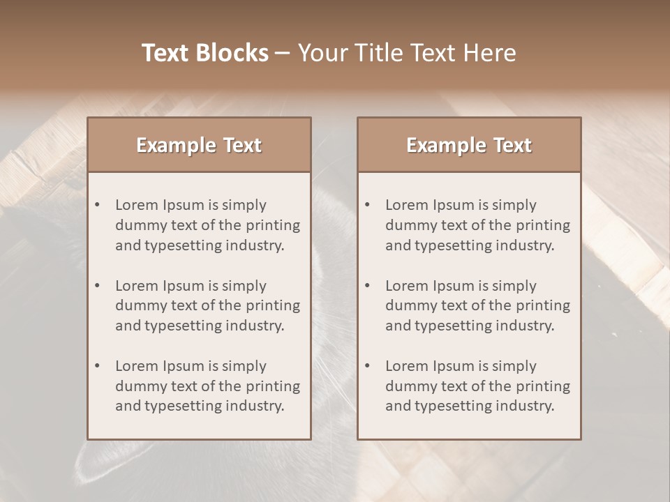 Catnip Ears On The Top Cat With Big Eyes PowerPoint Template