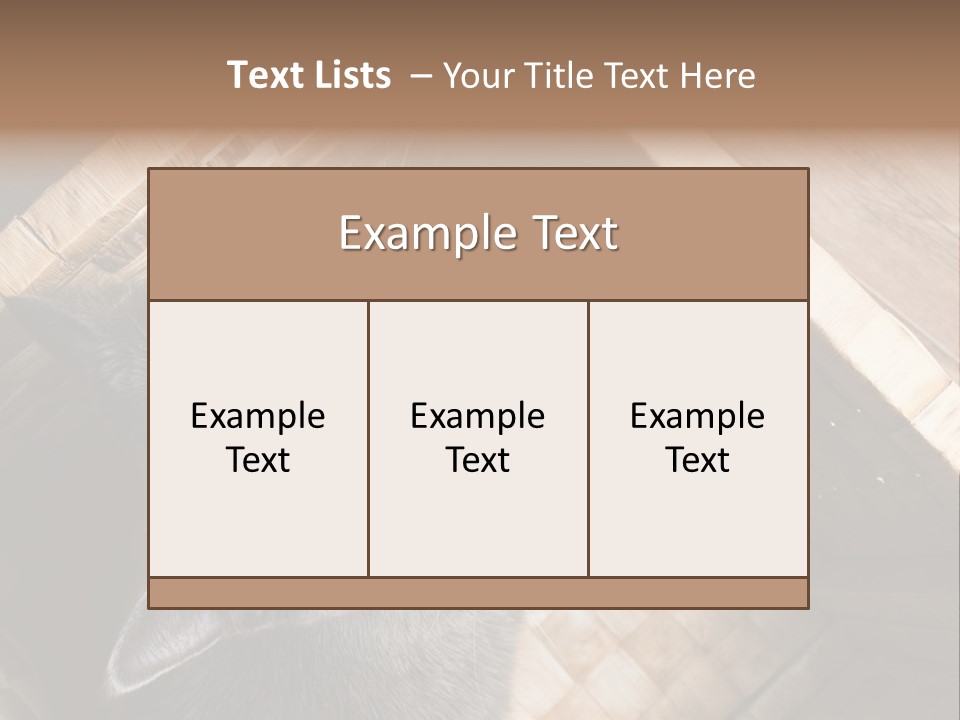 Catnip Ears On The Top Cat With Big Eyes PowerPoint Template