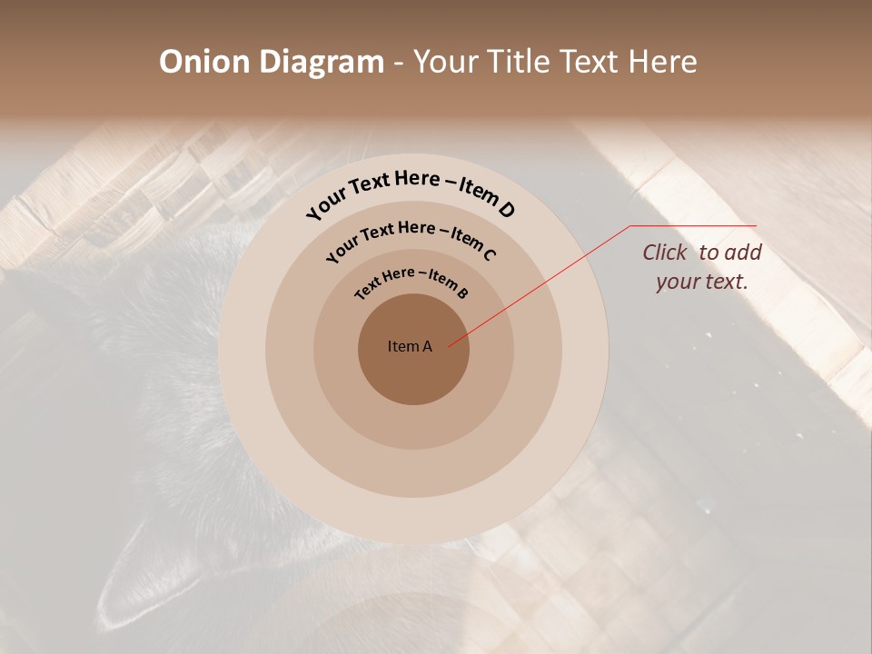 Catnip Ears On The Top Cat With Big Eyes PowerPoint Template