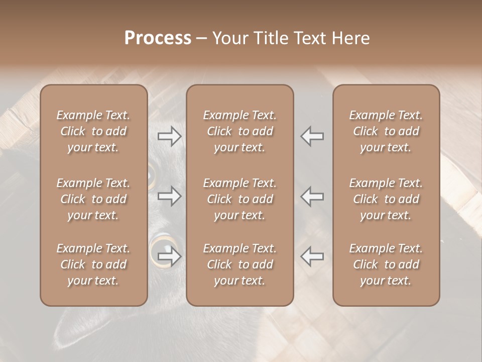 Catnip Ears On The Top Cat With Big Eyes PowerPoint Template