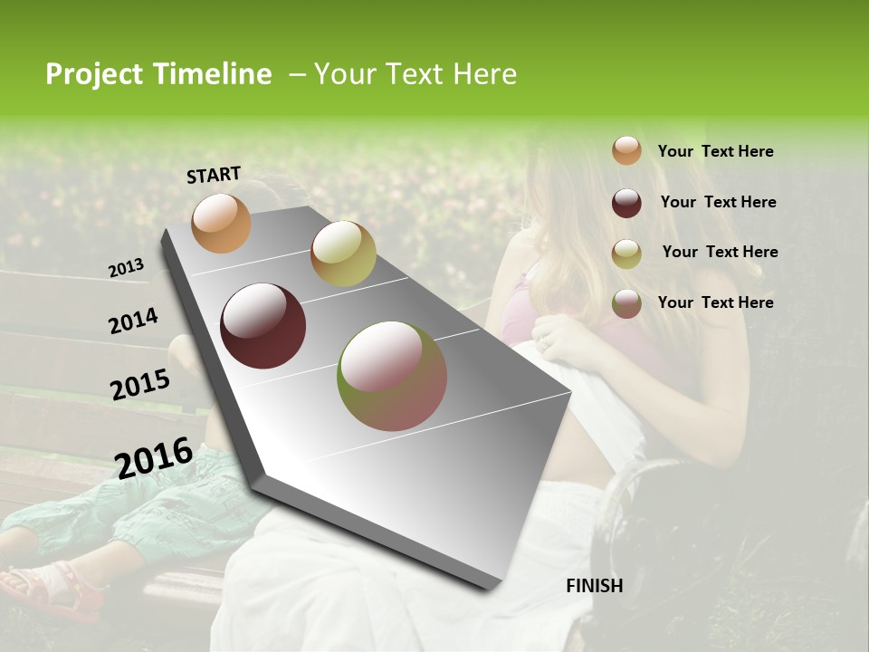 People Cheerful Woman PowerPoint Template