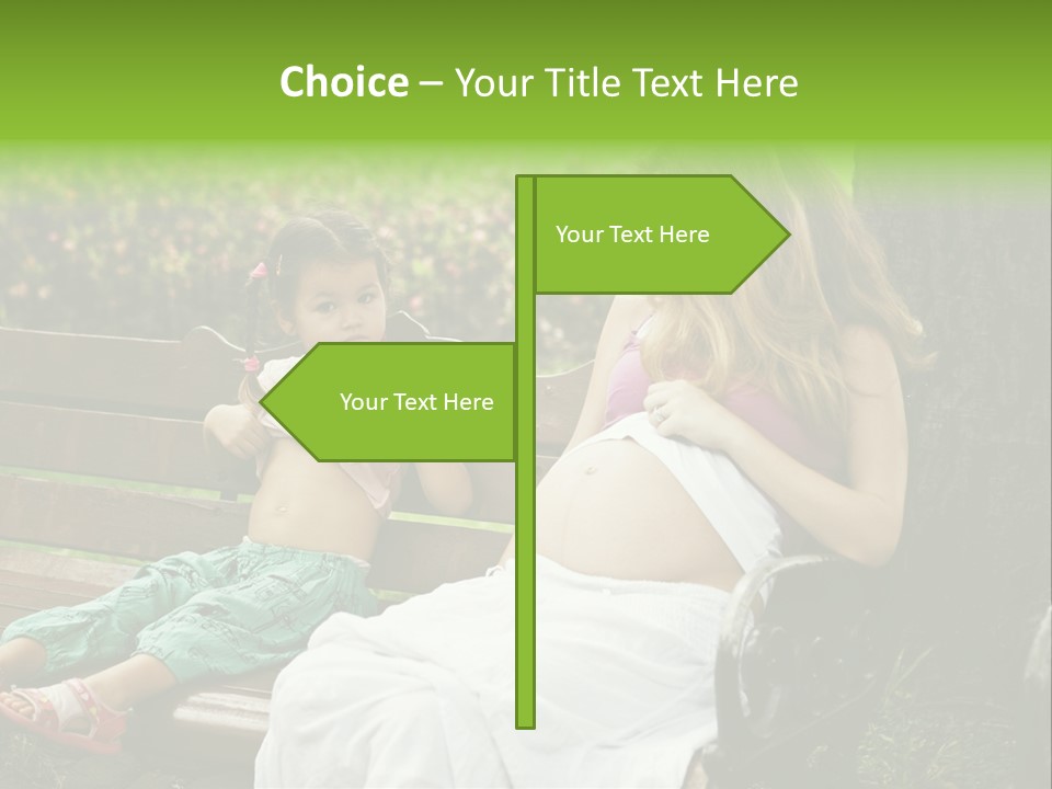 People Cheerful Woman PowerPoint Template