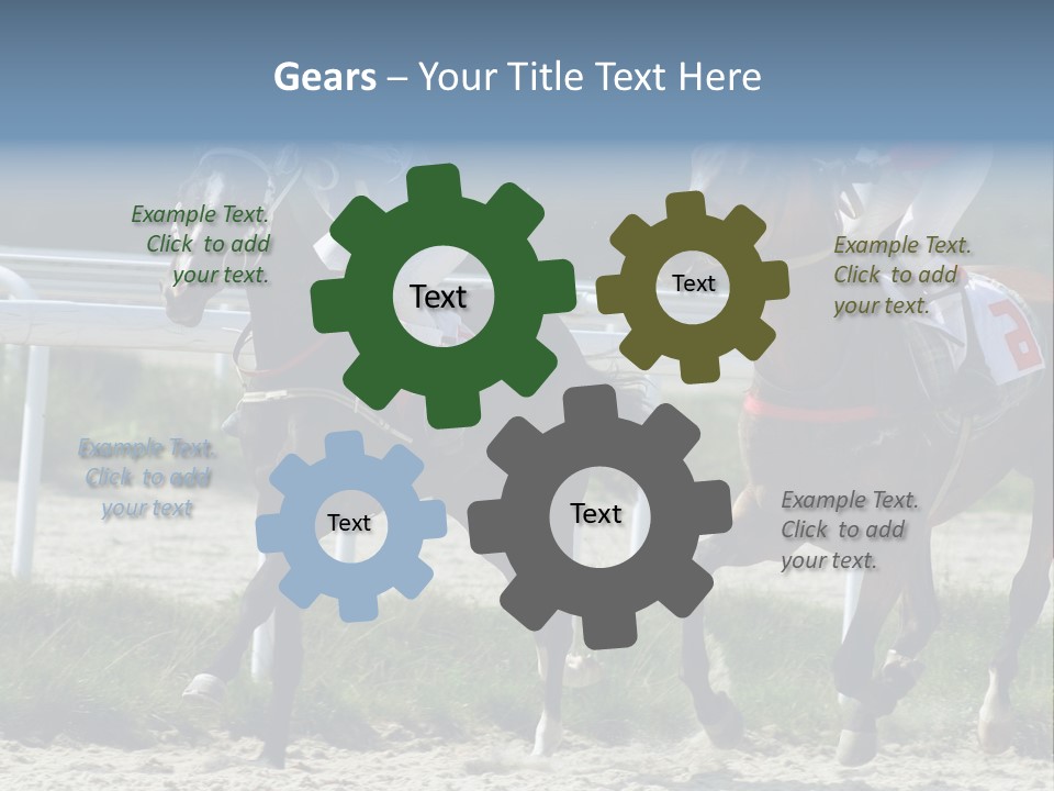 Outdoors Jockey Speed PowerPoint Template