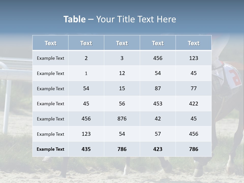 Outdoors Jockey Speed PowerPoint Template