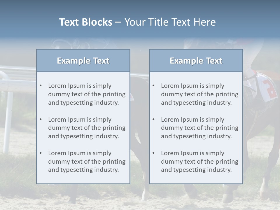 Outdoors Jockey Speed PowerPoint Template