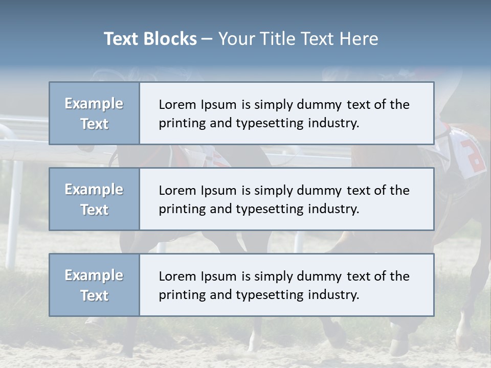 Outdoors Jockey Speed PowerPoint Template