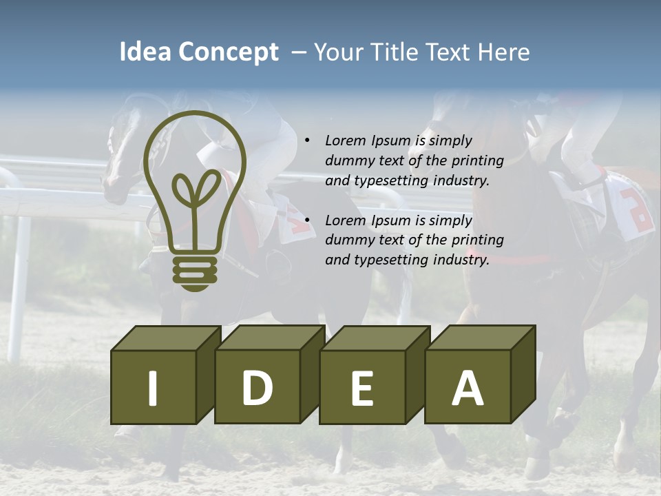 Outdoors Jockey Speed PowerPoint Template