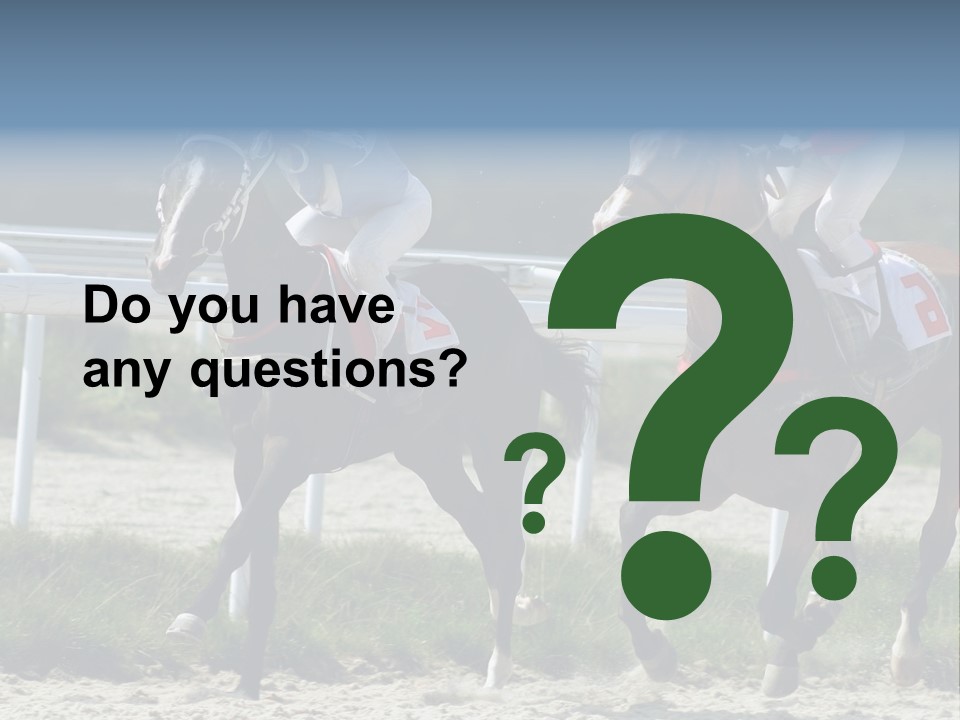 Outdoors Jockey Speed PowerPoint Template