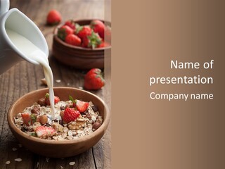 Gourmet Strawberry Porridge PowerPoint Template