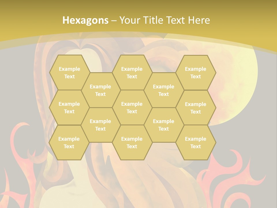 Woman Black Fire PowerPoint Template