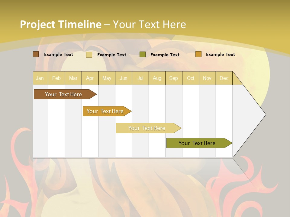Woman Black Fire PowerPoint Template