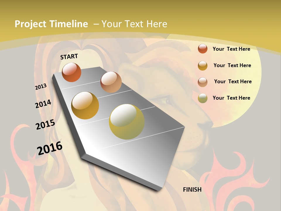 Woman Black Fire PowerPoint Template