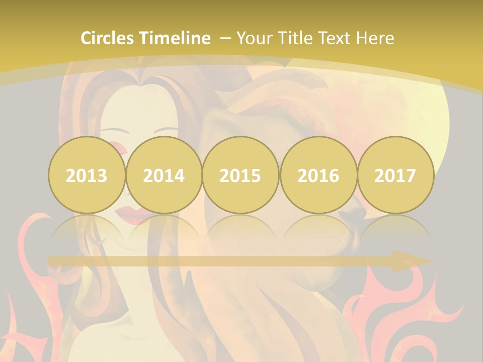 Woman Black Fire PowerPoint Template